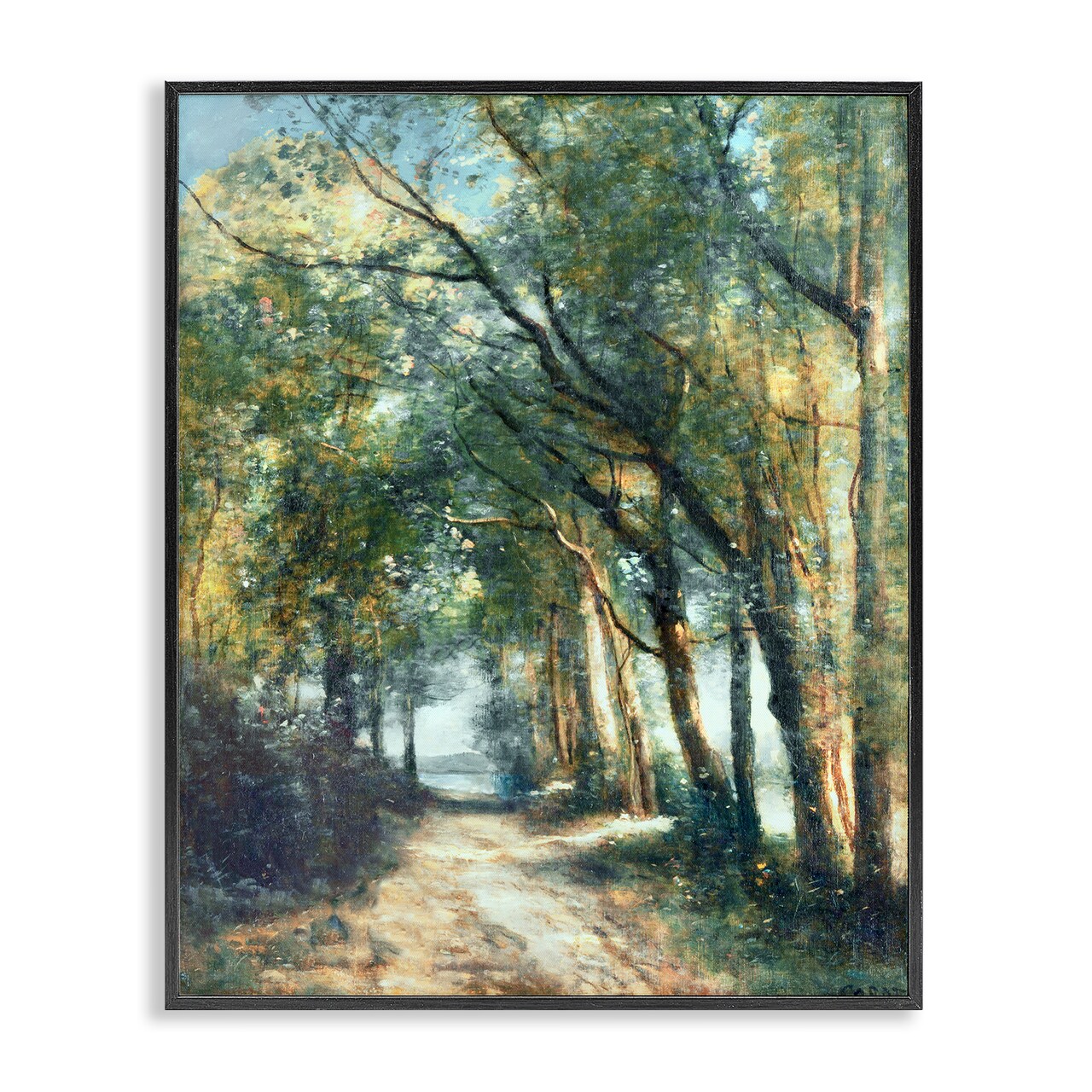 Stupell Industries Forest Path Under Tree Canopy Framed Giclee By Corot